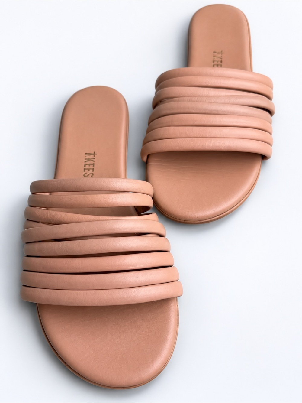 TKEES Flip Flop Slides Avery Slip On Sandals Nude color size 6